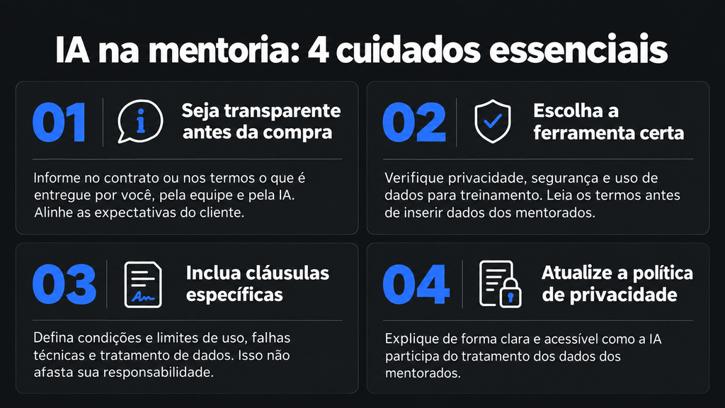 IA na mentoria 4 cuidados essenciais